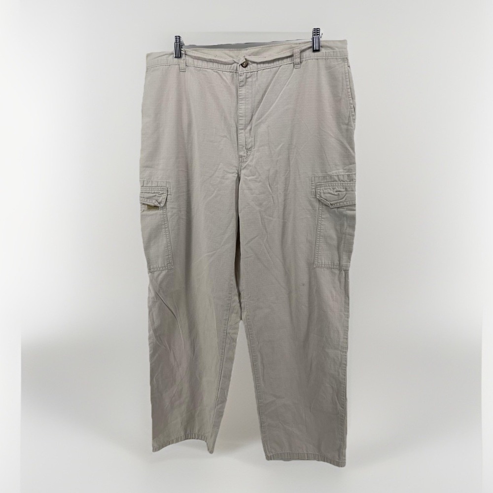 Dickies Work Cargo Pants Men 38x32 Beige‎ Relaxed Fit Utility Ripstop